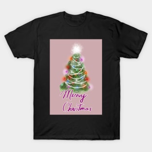 An old fashioned Christmas Tree Greeting Card T-Shirt